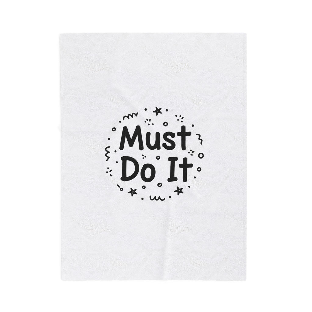 Must Do It Marker Scribble Blanket | Handwritten Font Art, Doodle Quote