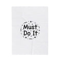 Must Do It Marker Scribble Blanket | Handwritten Font Art, Doodle Quote