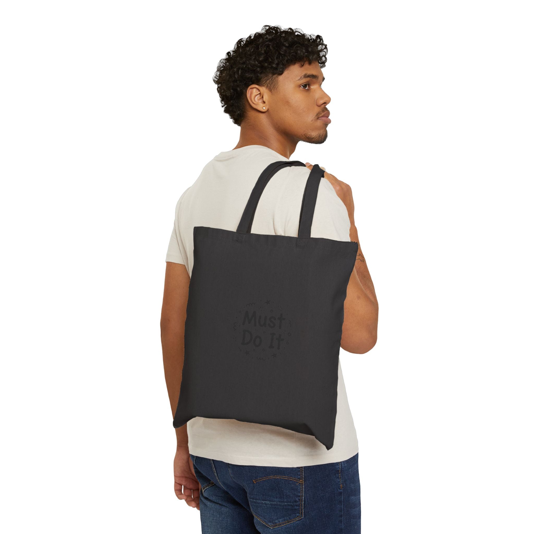Must Do It Tote | handwritten marker aesthetic, doodle quote canvas