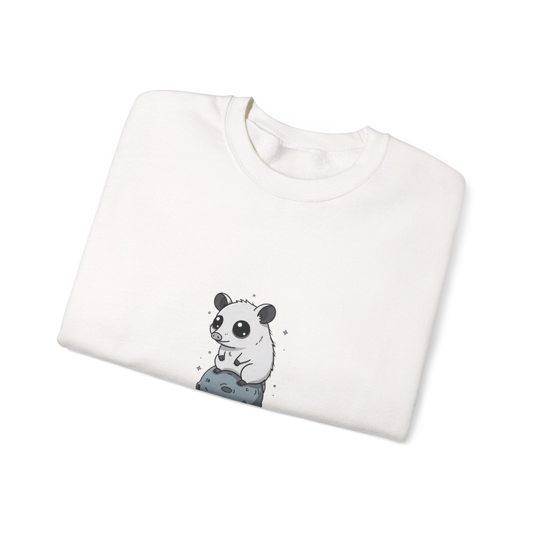 Panda on Planet Crewneck Sweatshirt | existential animal, burnout meme