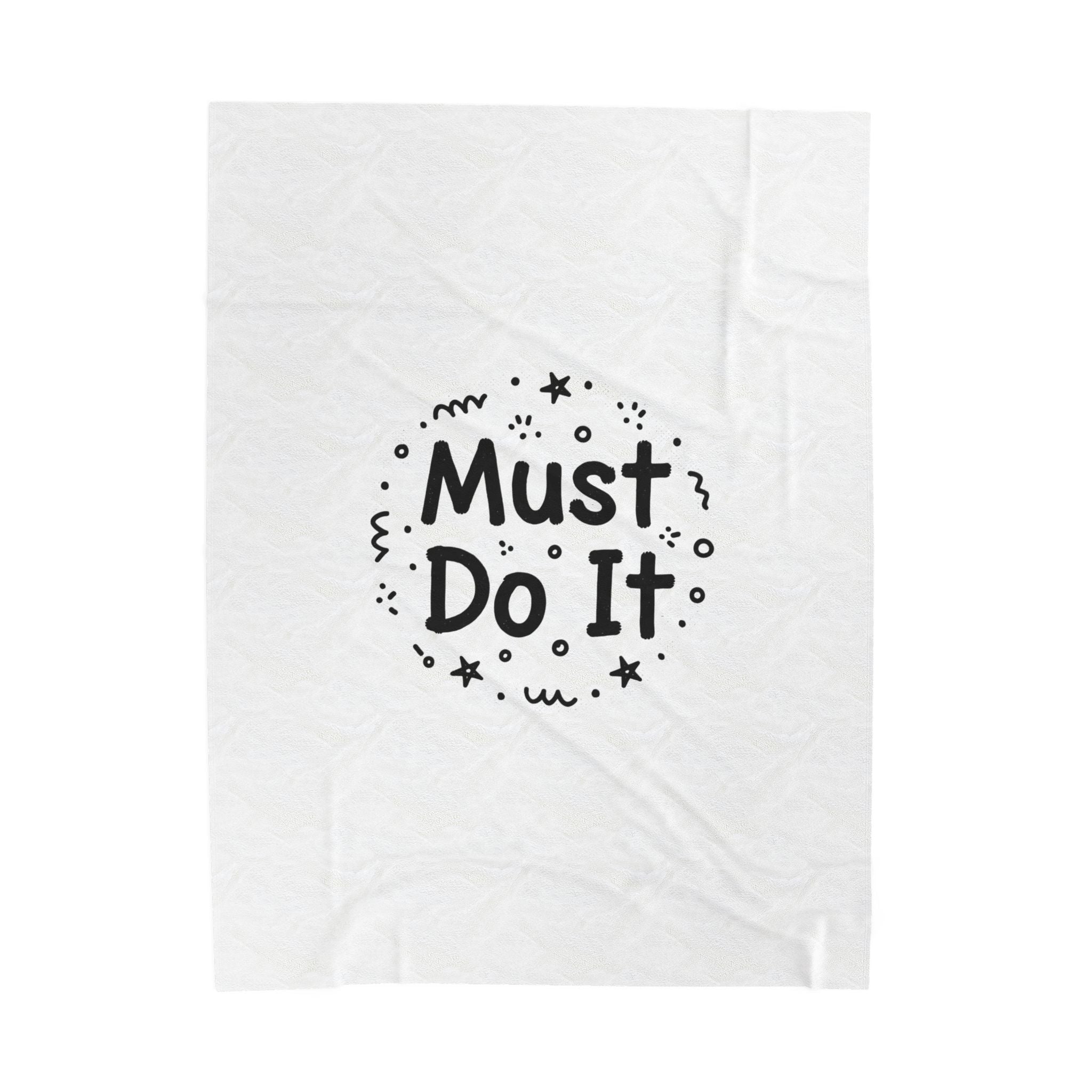 Must Do It Marker Scribble Blanket | Handwritten Font Art, Doodle Quote