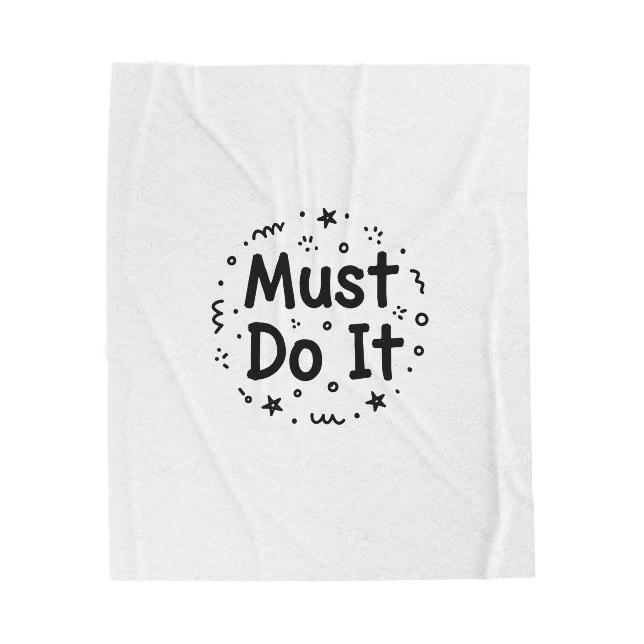 Must Do It Marker Scribble Blanket | Handwritten Font Art, Doodle Quote